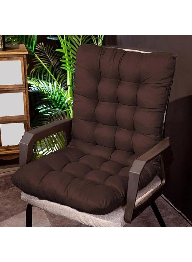 Padded chair cover 45x100 cm – comfortable cushion with a fixed back and base tie, high-density fiber filling and soft HR cotton fabric - Image 1