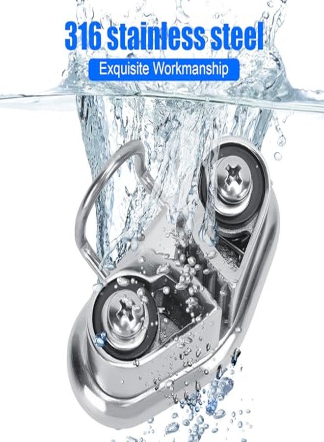 POCREATION 316 Stainless Steel Cam Cleat, Boat Cam Cleat with Wire LeadingSailboat Pilates Equipment 316 Stainless Steel Mirror Polished for 10mm Rope - Image 5