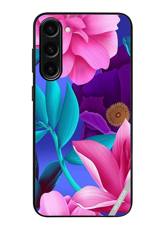 VR CREATIVE Protective Case Cover For Samsung Galaxy S23 Flower Design Multicolour - Image 1