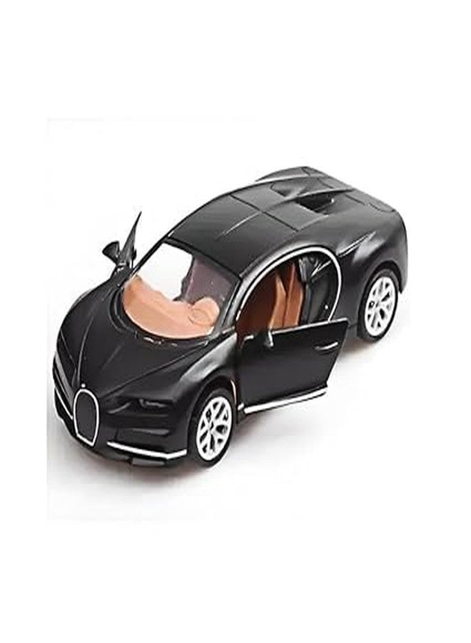 GKNEX سيارة لعبة GKNEX Bugatti CHIRON مصنوعة من المعدن المصبوب، تعمل بخاصية السحب للخلف، مع أبواب قابلة للفتح. نموذج مصغر، أفضل هدية للأطفال. - Image 3
