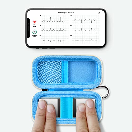 ALKOO Heart Monitor Case Compatible with AliveCor Kardia Mobile ECG/for KardiaMobile 6L for Apple and Android Device - CASE ONLY (Blue) - Image 2