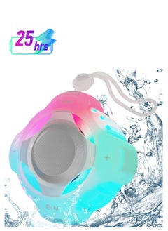 Excefore Bluetooth Shower Speaker, IPX7 Waterproof Wireless Portable Speakers, Floating Wireless Speaker with LED Light, Loud Stereo Sound, for Beach, Pool, Party, Travel, Outdoors, for Men and Women  - Image 1