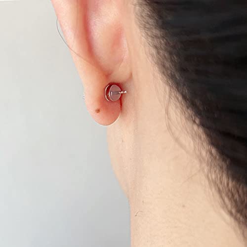 DELECOE 12pcs White Gold Soft Silicone Earring Backs for Studs Silver Belt Rubber Earring Backs Replacements Hypoallergenic Safety Plastic Earring Back for Studs Earring Hoops Fish Hook White Gold - Image 2