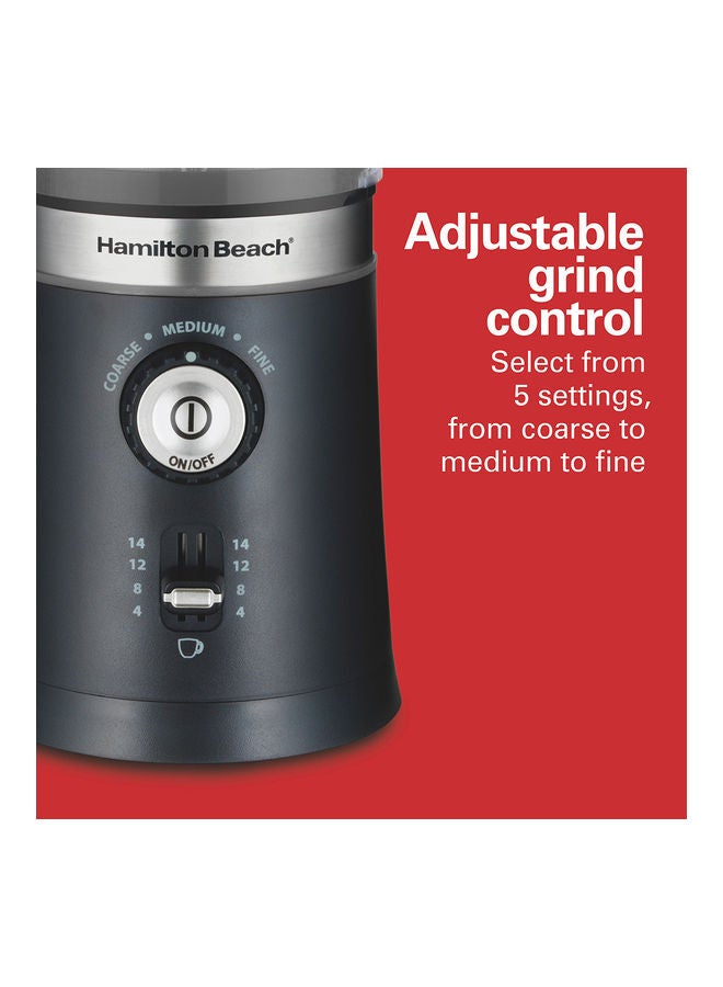 Hamilton Beach Custom Grind Coffee Grinder For Beans/Spices, 5 Size Settings-Coarse To Fine, Capacity For 4 To 14 Cups Coffee, Stainless Steel Bowl For Easy Pour And Cleaning - Image 5