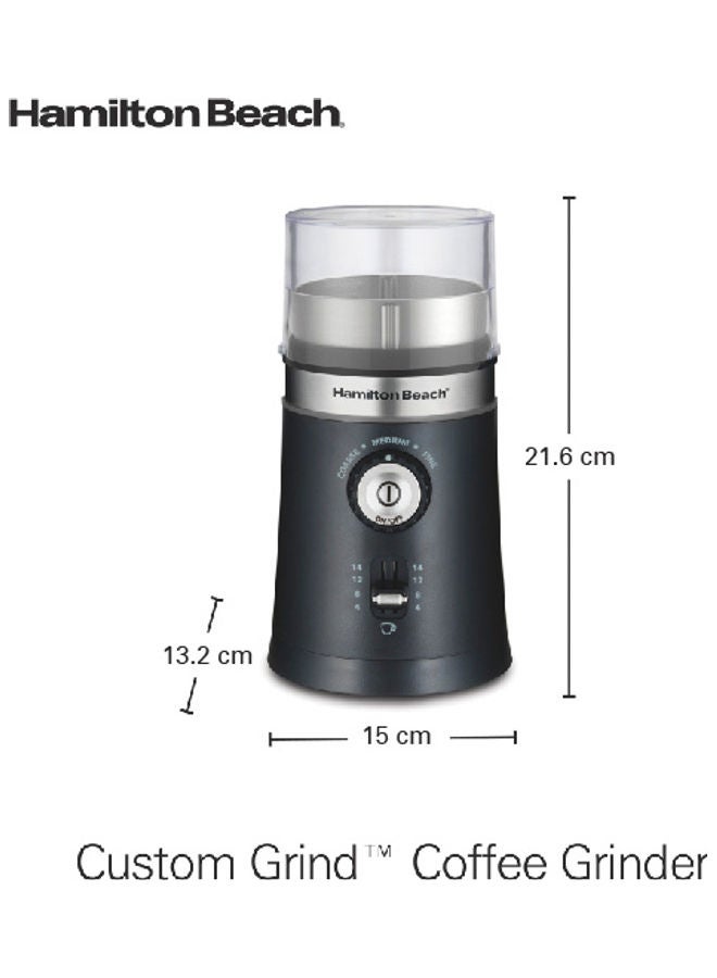 Hamilton Beach Custom Grind Coffee Grinder For Beans/Spices, 5 Size Settings-Coarse To Fine, Capacity For 4 To 14 Cups Coffee, Stainless Steel Bowl For Easy Pour And Cleaning - Image 3