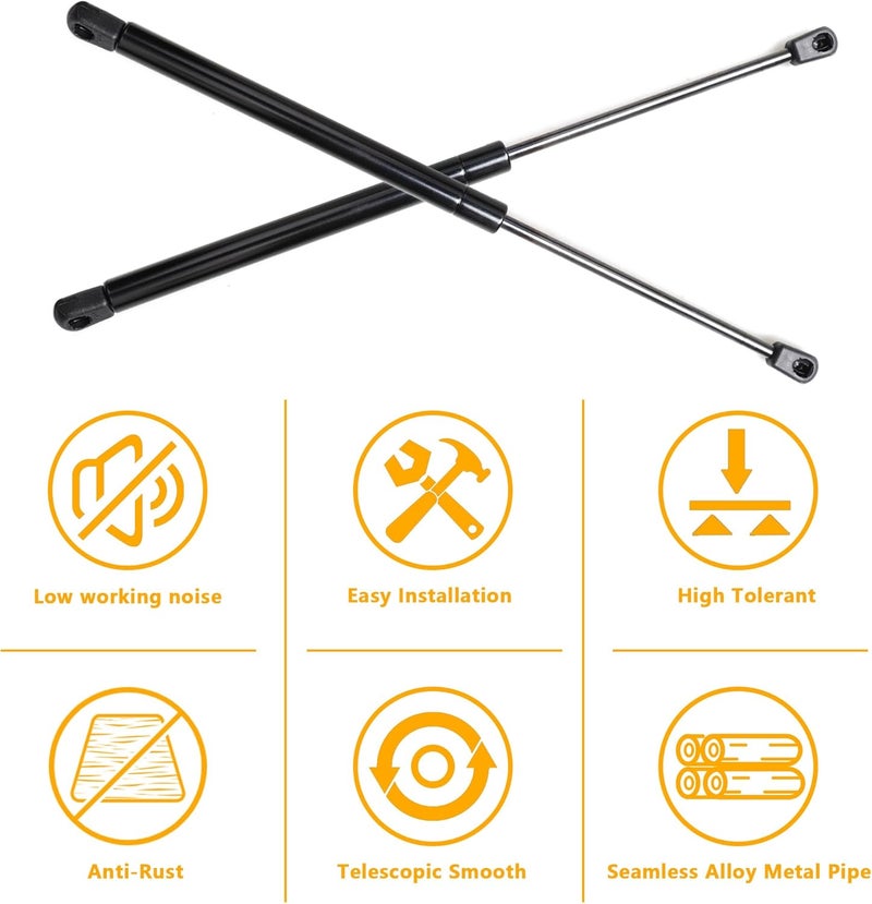 RERPRO Hood Struts Lift Support Assist Kit for 2018-2024 Jeep Wrangler JL Gladiator JT - 1 Pair Black - Image 5