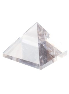 Natural Clear Quartz Crystal Pyramid, Energy Generator, 3x3cm, Healing Crystal Pyramid for Protection and Positive Energy, Natural Quartz for Chakra Reiki Home Decor