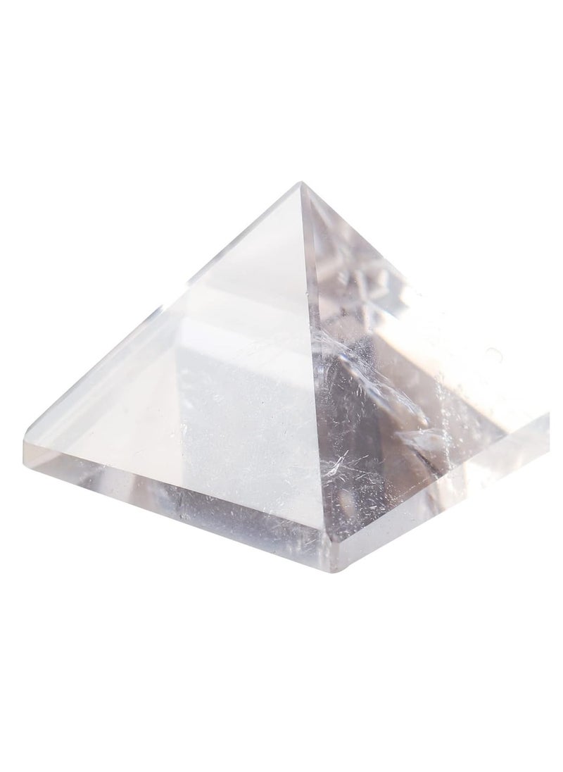 SYOSI - Natural Clear Quartz Crystal Pyramid, Energy Generator, 3x3cm, Healing Crystal Pyramid for Protection and Positive Energy, Natural Quartz for Chakra Reiki Home Decor - Image 1