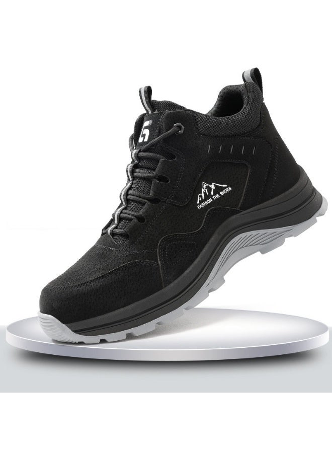 NIBEMINENT All-Season Steel Toe Safety Shoes Men Lightweight Anti-Impact Puncture Proof Comfort Work Boots Workplace - Image 1