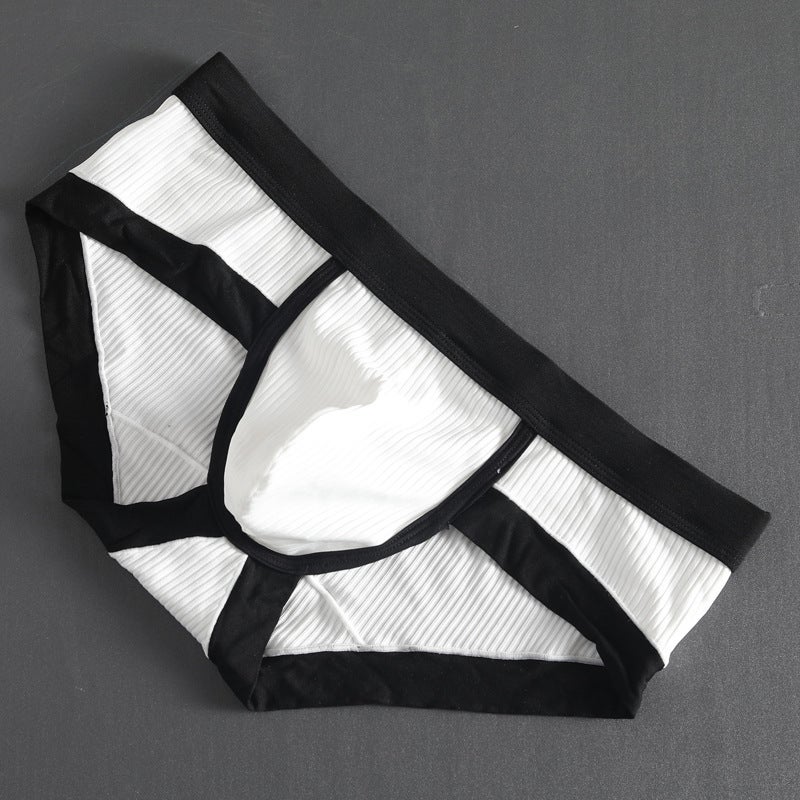 Men'S Briefs Low Waist Youth Underpants High-Elastic Explosions Hip Polyester Cotton Large Bag A Generation Of Hair - Image 1