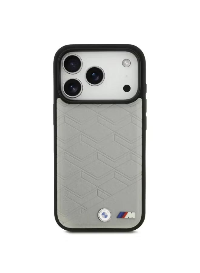 BMW iPhone 17 Pro BMW MagSafe Leather Case – Seat Shaped with Metal Branding - Image 3