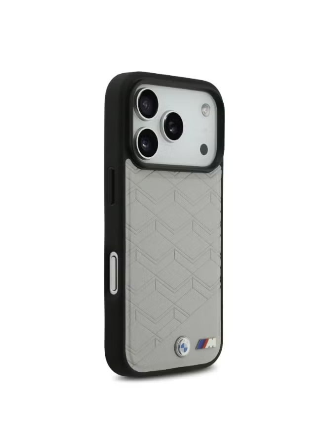 BMW iPhone 17 Pro BMW MagSafe Leather Case – Seat Shaped with Metal Branding - Image 4