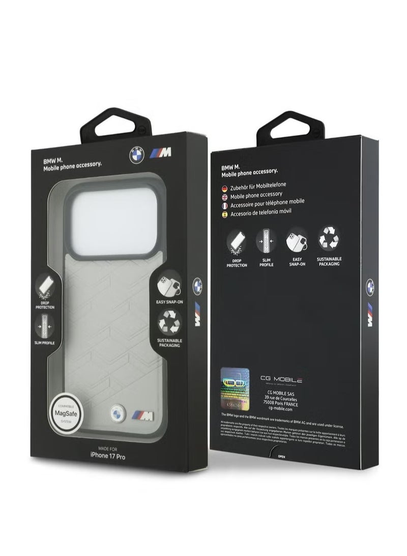 BMW iPhone 17 Pro BMW MagSafe Leather Case – Seat Shaped with Metal Branding - Image 5