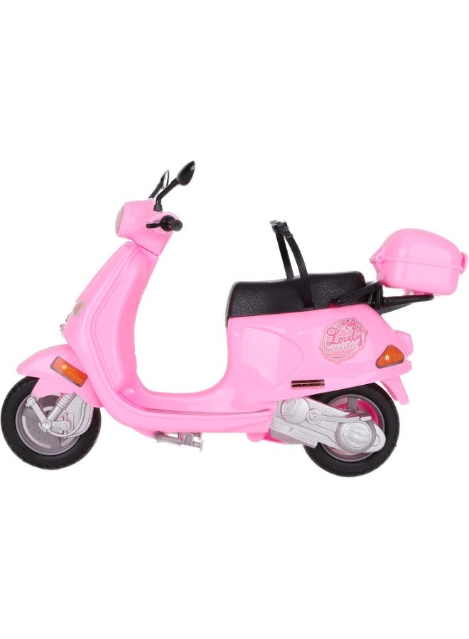TOY GARDEN 30 CM Travel Doll with Scooter Bike – Pink Toy Set Doll and Scooter Combo with Lovely Steering – Perfect Play Set - Image 3