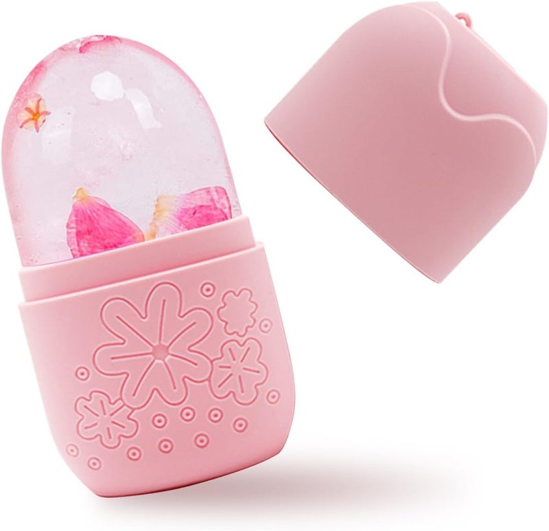 EKIND Silicone Ice Roller for Face and Eye Refillable Facial Massager Beauty Skin Care Tool Mold (Pink) - Image 1