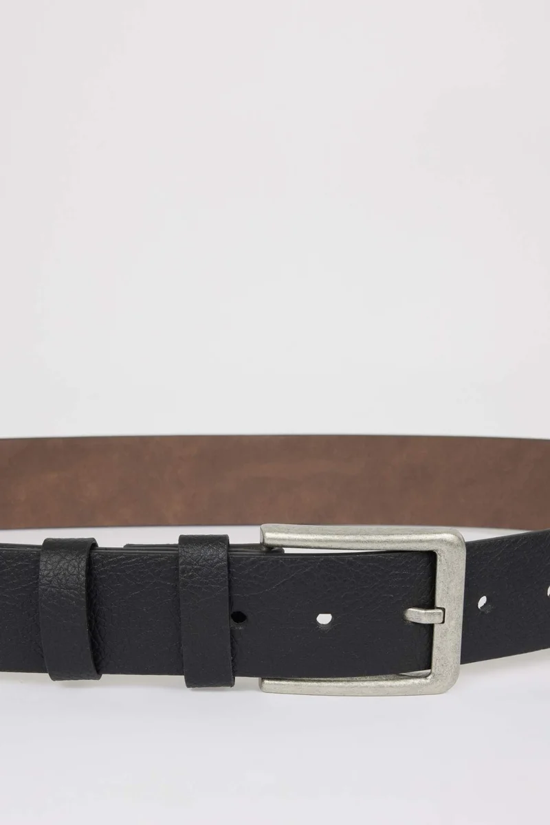 Defacto  Man Square Clasp Faux Leather Belt for Men | Best Price UAE
