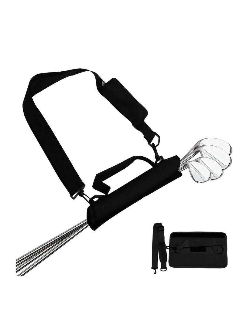 كاست ويف حقائب نادي الجولف خفيفة الوزن من KASTWAVE للرجال والنساء والأطفال صغيرة مع ملحقات حقيبة حمل حقيبة نوادي الجولف من KASTWAVE (أسود) - Image 1