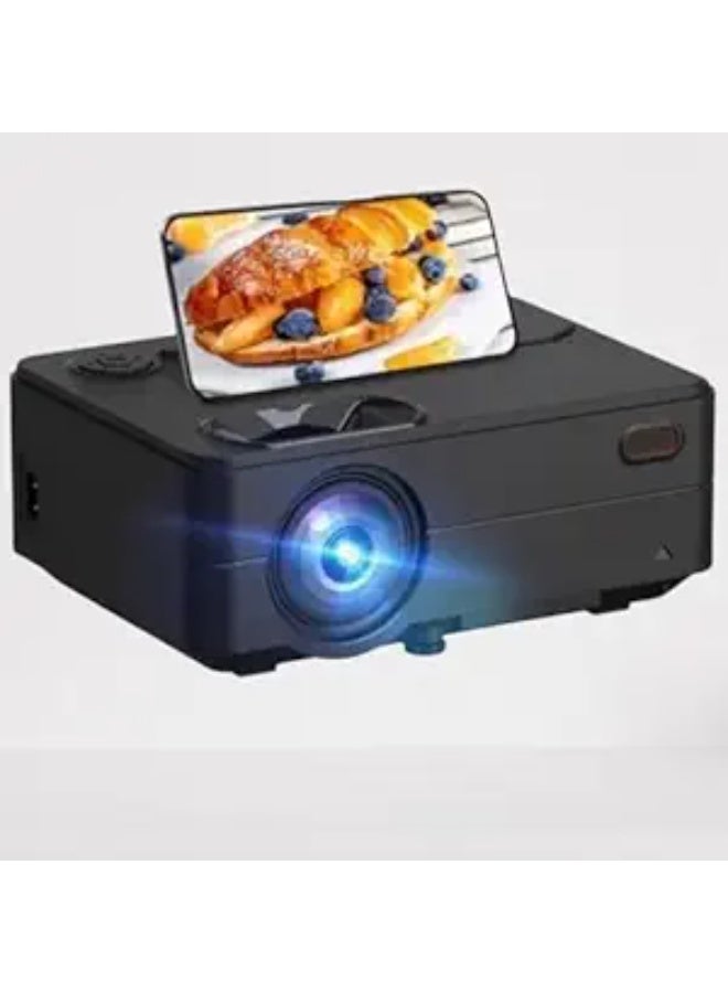 بروجكتور ذكي بدقة HD مع واي فاي و Miracast، 2200 لومن، دقة 1920 بيكسل – بروجكتور محمول للسينما المنزلية مع اتصال لاسلكي، جهاز تحكم عن بعد، ومكبر صوت مدمج - Image 1