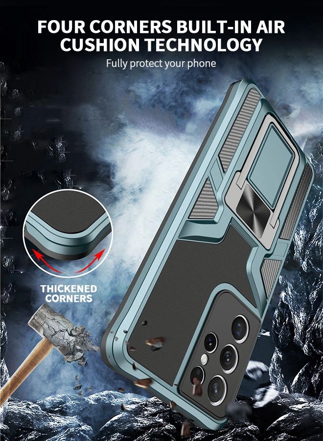 GROIC For Samsung Galaxy S22 Ultra 5G Case, Samsung Galaxy S22 Ultra 2022 Shockproof Phone Case with Ring Stand, Drop Resistant Armor Case - Image 2