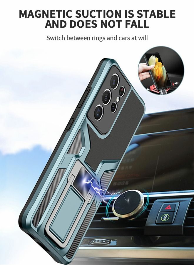 GROIC For Samsung Galaxy S22 Ultra 5G Case, Samsung Galaxy S22 Ultra 2022 Shockproof Phone Case with Ring Stand, Drop Resistant Armor Case - Image 4