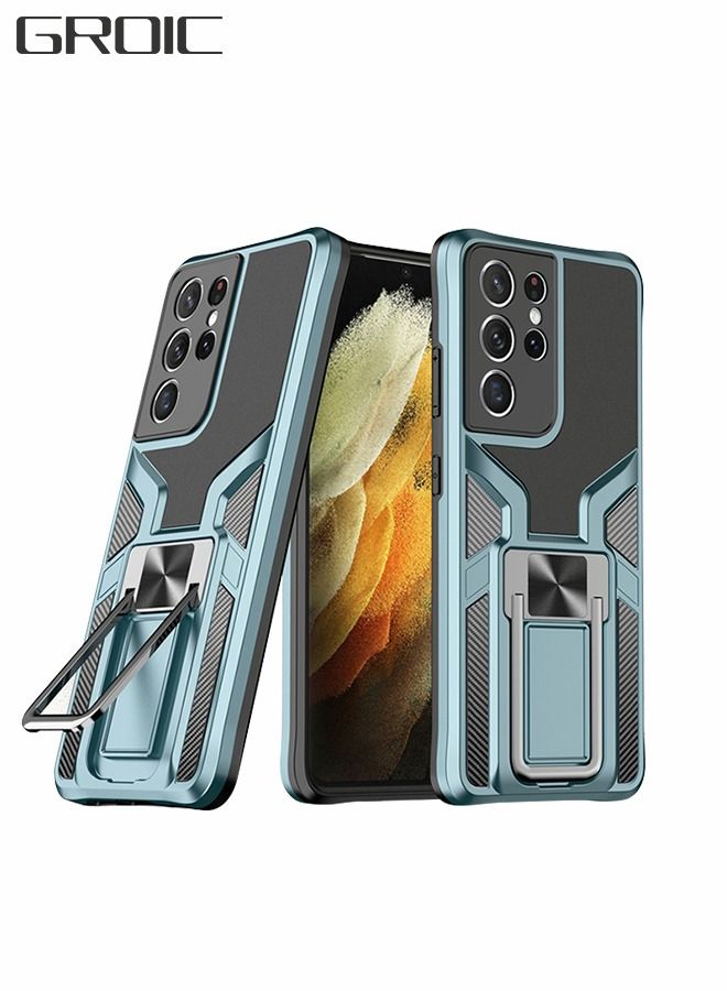 GROIC For Samsung Galaxy S22 Ultra 5G Case, Samsung Galaxy S22 Ultra 2022 Shockproof Phone Case with Ring Stand, Drop Resistant Armor Case - Image 1