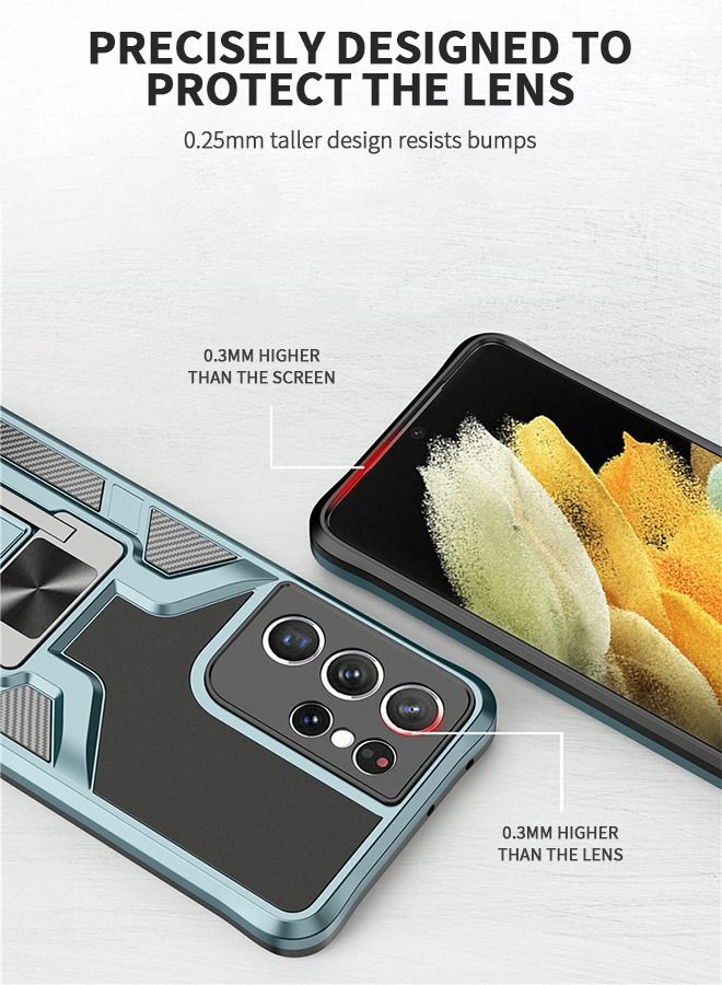 GROIC For Samsung Galaxy S22 Ultra 5G Case, Samsung Galaxy S22 Ultra 2022 Shockproof Phone Case with Ring Stand, Drop Resistant Armor Case - Image 3