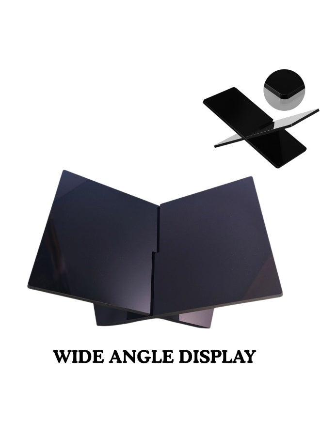 ARABIQO Holy Quran Stand, X-Shaped Foldable Acrylic Book Holder, 16" x 6" x 5.4", Thick Black Display Stand for Open Reading, Quran, Cookbooks and Magazines, Islamic Decor for Ramadan and Eid - Image 2