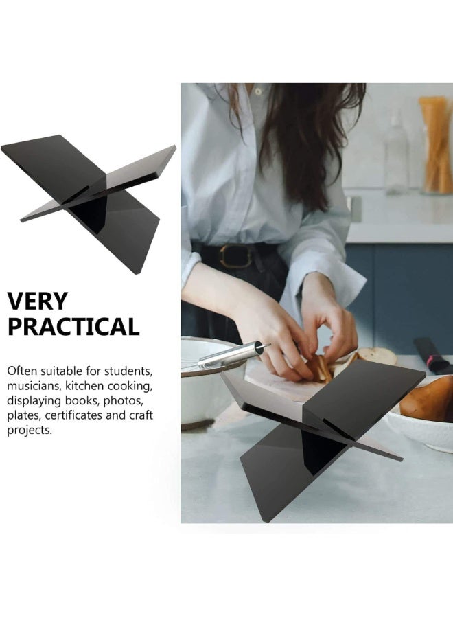 ARABIQO Holy Quran Stand, X-Shaped Foldable Acrylic Book Holder, 16" x 6" x 5.4", Thick Black Display Stand for Open Reading, Quran, Cookbooks and Magazines, Islamic Decor for Ramadan and Eid - Image 5