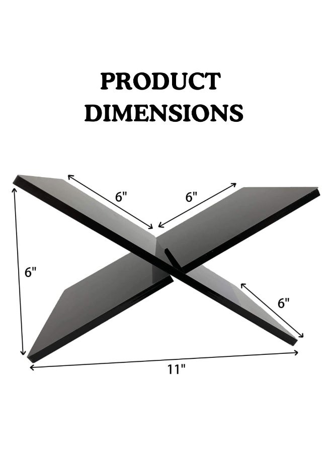 ARABIQO Holy Quran Stand, X-Shaped Foldable Acrylic Book Holder, 16" x 6" x 5.4", Thick Black Display Stand for Open Reading, Quran, Cookbooks and Magazines, Islamic Decor for Ramadan and Eid - Image 4