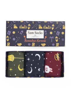 SAM SOCKS Women Set of 3 Ramadan Gift Socks Multi Color  - Image 1