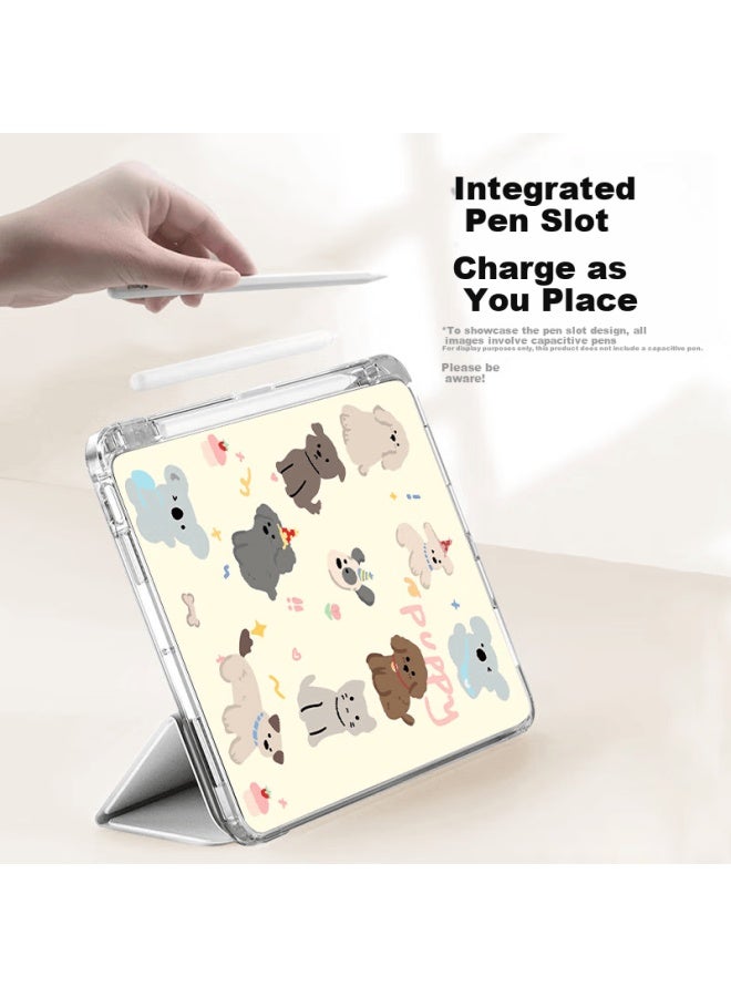 Jiang Ming Jiangming Ipad Case Compatible With Ipad 11/10th Generation Tablets, 11-inch Model A16 Chip Universal 10.9-inch Y-type Tri-fold With Pencil Holder, Cartoon-style Shockproof And Bend-resistant - Image 2