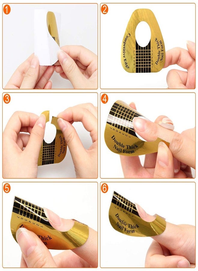Ahier 400 PCS Nail Forms for Builder Gel, AHIER Self-adhesive Nail Extension Forms for DIY at Home Professional Nails Art Supplies - Image 4