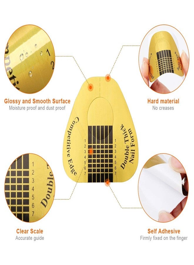 Ahier 400 PCS Nail Forms for Builder Gel, AHIER Self-adhesive Nail Extension Forms for DIY at Home Professional Nails Art Supplies - Image 3