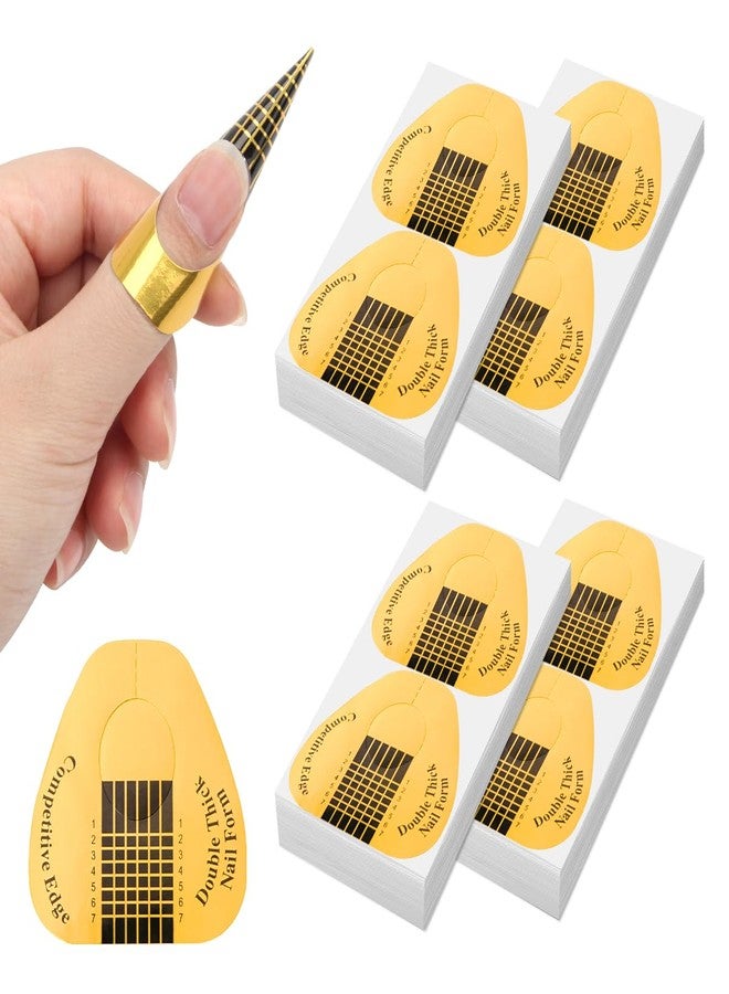 Ahier 400 PCS Nail Forms for Builder Gel, AHIER Self-adhesive Nail Extension Forms for DIY at Home Professional Nails Art Supplies - Image 1