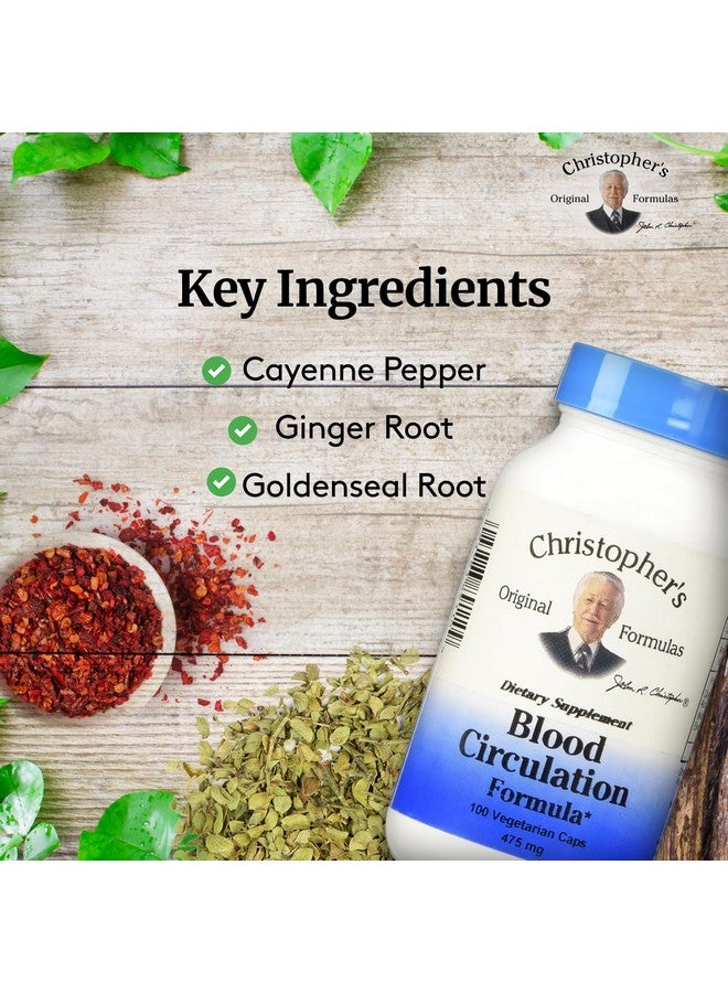 Christopher's Original Formulas Blood Circulation Formula Capsules, Herbal Supplement for Cardiovascular & Circulatory Wellness, 100 Capsules - Image 3