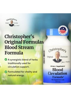 كريستوفر أوريجنالز فورميولاز كبسولات تركيبة الدورة الدموية من Christopher's Original Formulas، مكمل عشبي لصحة القلب والأوعية الدموية والدورة الدموية، 100 كبسولة  - Image 4