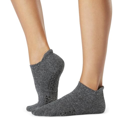 TAVI Savvy Pilates Socks - Non-slip Grip Socks for Women for Yoga, Barre, Dance, Lagree and Fitness Clothing with Grippy Sole, Heel Tab and Arch Support - Shadow, Size - Small - Image 1
