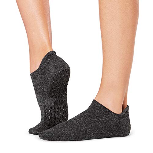 TAVI Savvy Pilates Socks - Non-slip Grip Socks for Women for Yoga, Barre, Dance, Lagree and Fitness Clothing with Grippy Sole, Heel Tab and Arch Support - Shadow, Size - Small - Image 2