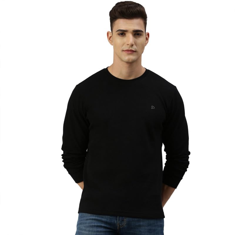 sporto Men's Waffle-Knit Sweatshirt|Black - Image 1