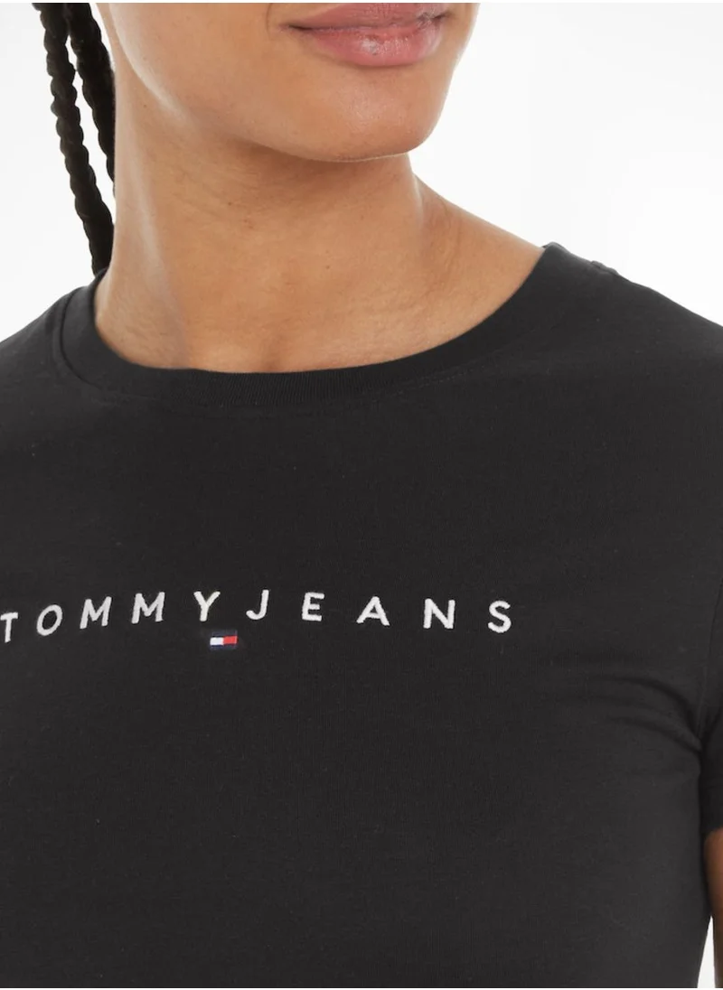 TOMMY JEANS Crew Neck Logo Printed T-Shirt