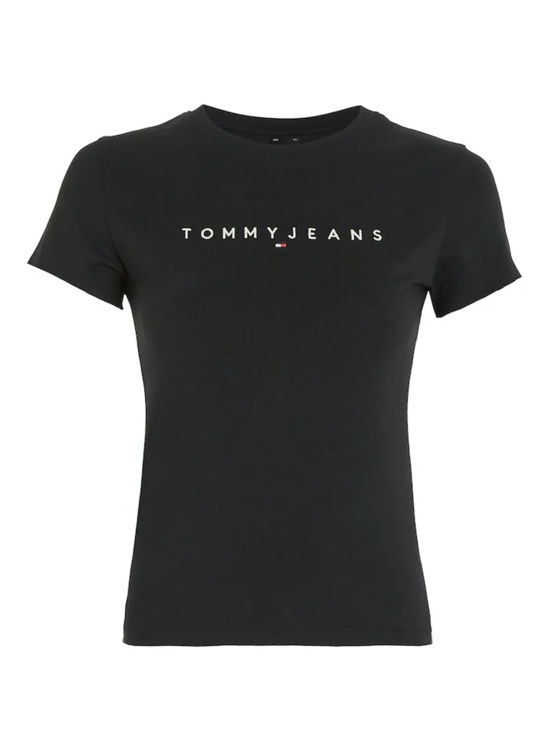 TOMMY JEANS Crew Neck Logo Printed T-Shirt