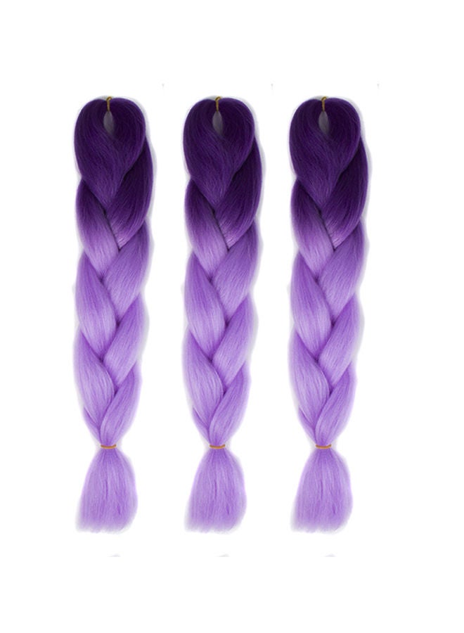 NIBEMINENT Gradient Long Braid Wavy Party Wigs Purple 60x4x2cm - Image 1