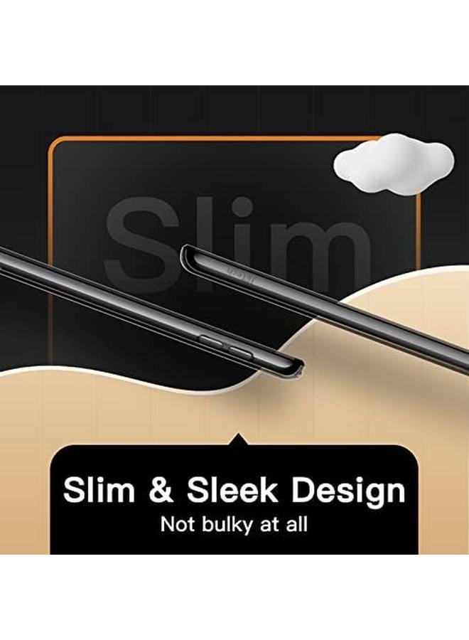 جي تيك حافظة لجهاز ايباد 9 8 7 (10.2 انش 2021 2020 2019 موديل الجيل التاسع والثامن والسابع) غطاء تابلت شفاف ناعم من مادة TPU مقاوم للصدمات (اسود) - Image 4