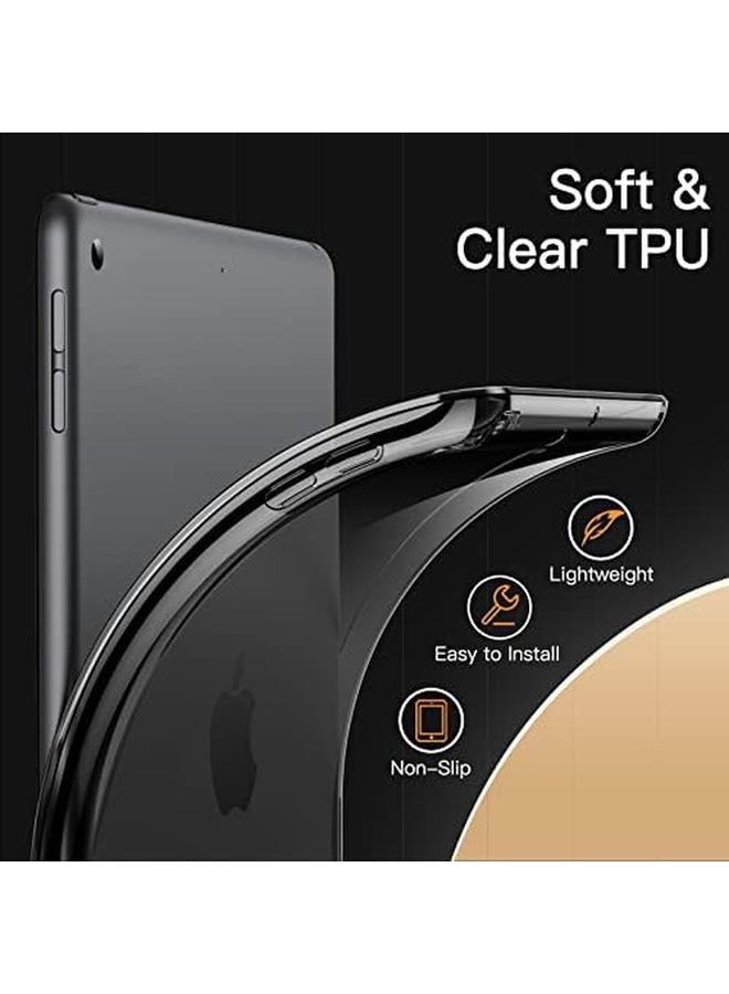 جي تيك حافظة لجهاز ايباد 9 8 7 (10.2 انش 2021 2020 2019 موديل الجيل التاسع والثامن والسابع) غطاء تابلت شفاف ناعم من مادة TPU مقاوم للصدمات (اسود) - Image 3