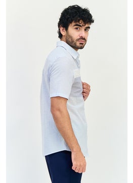 SELECTED Men Regular Fit Short Sleeves Stripe Casual Shirt, Multicolor  - Image 3