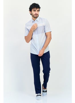 SELECTED Men Regular Fit Short Sleeves Stripe Casual Shirt, Multicolor  - Image 2