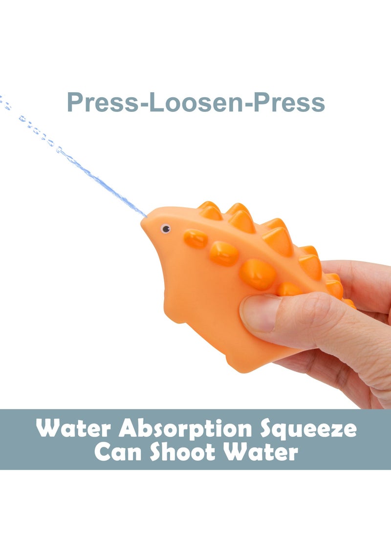 واي آند دي SYOSI Dinosaur Bath Toys for Toddlers, 6 Pack Pool Toys, Soft Baby Set Infants Toddlers Bathtub Beach Water Squirt Floating Stacking - Image 5