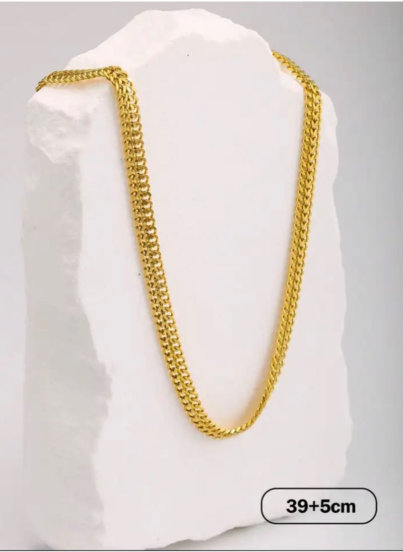sixtyfour Elegant Stainless Steel Gold Plated Necklace For Women  - Image 5