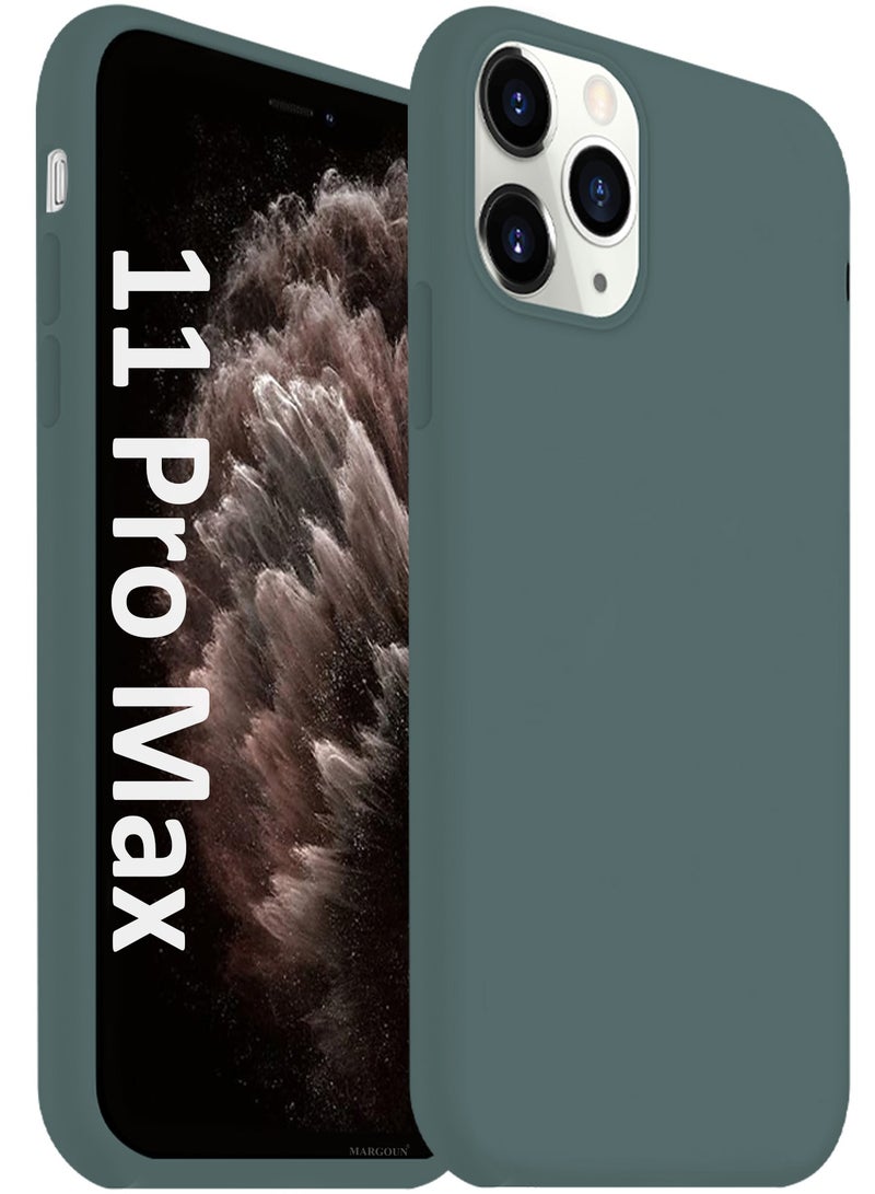CATANES Soft Silky Silicone Case Cover for Apple iPhone 11 Pro Max - Full Body Protection - Cactus Green - Image 1