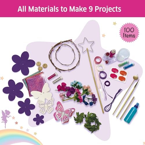 Chalk and Chuckles Fairy Princess World – Art and Craft Kit for Girls 6-9, 5-in-1 DIY Toy & Activity Set: Make Crowns, Wands, Foil Art, Potions, Creative Gift for Kids, Perfect for Birthday - Image 3